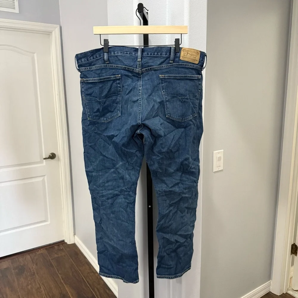 Polo Ralph Lauren The Hampton Relaxed Straight 38x30 Medium Dark Wash Men’s - Picture 12 of 12